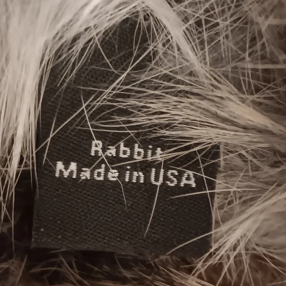 Elegant Rabbit Fur Earmuffs - Black and Gray - Picture 14 of 15